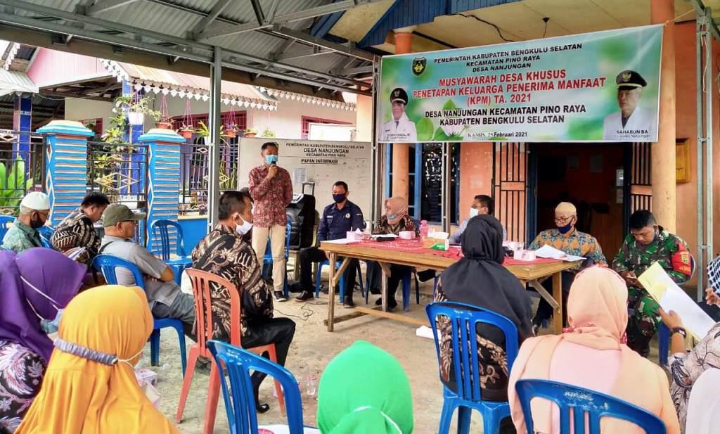 Gelar Musdesus, Pemdes Nanjungan Tetapkan 79 KPM BLT Dana Desa 2021