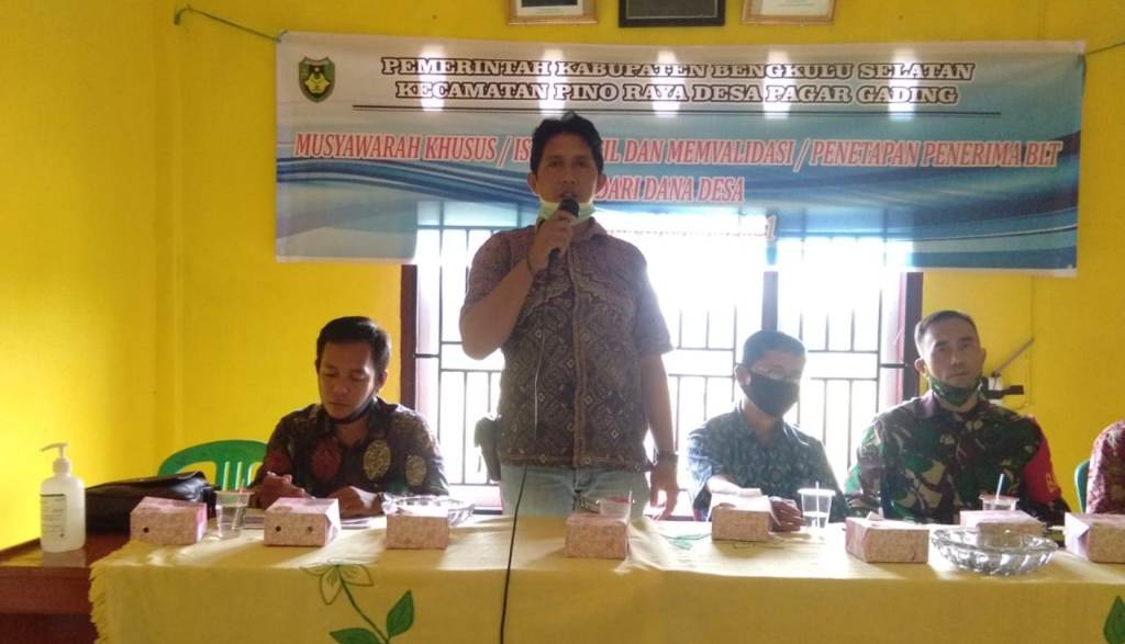Pemdes Pagar Gading Tetapkan 32 KPM Penerima BLT-DD Tahun 2021