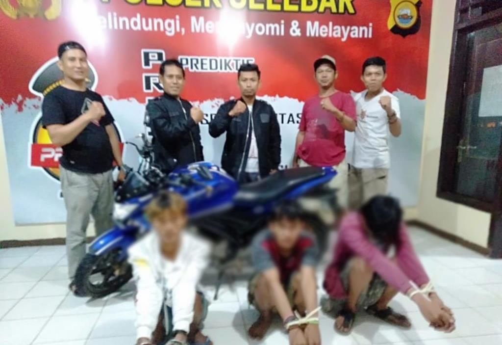 Polsek Selebar Ringkus Tiga Pemuda Seluma Pelaku Curas
