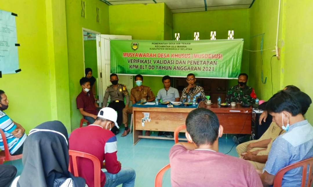 Musdesus Air Tenam Tetapkan 9 KK Penerima BLT-DD 2021