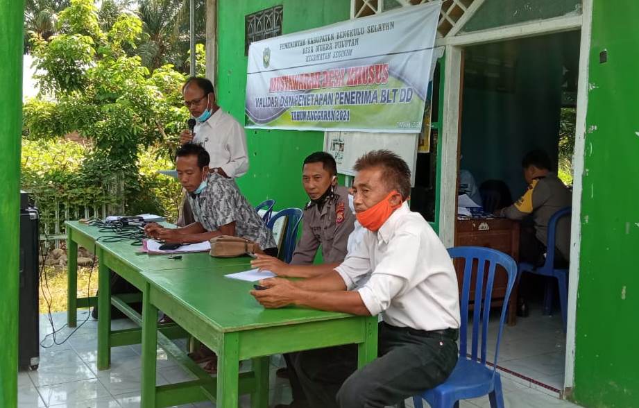 Pemdes Muara Pulutan Tetapkan 89 KK KPM BLT Dana Desa 2021