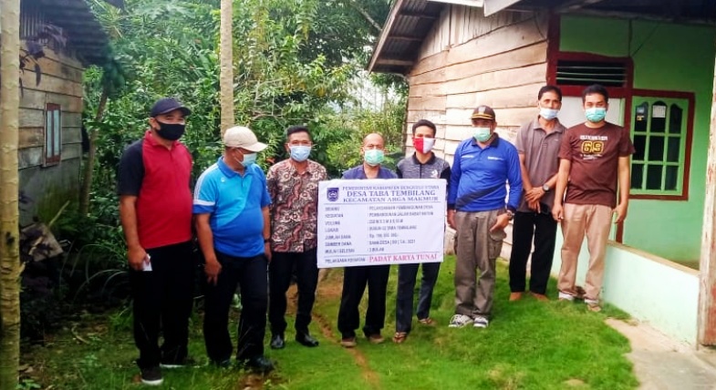 Pemdes Taba Tembilang Lakukan Titik Nol Pekerjaan Dana Desa Tahun 2021