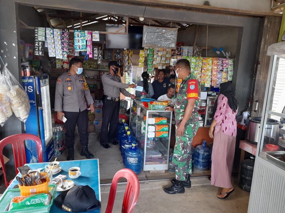 PPKM Mikro Diperpanjang, Koramil Sungai Kunyit Intensifkan Edukasi Prokes