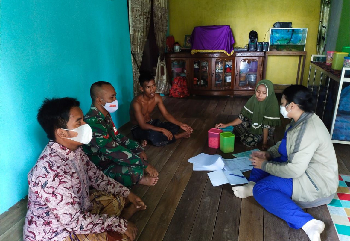 Babinsa Sungai Pinyuh Lakukan Pendampingan Progam SSGI, Dukung Kemajuan Gizi