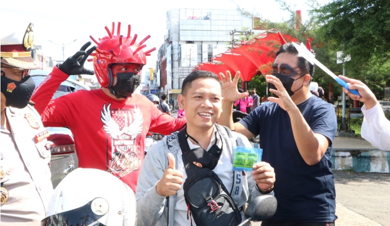 Polantas Bengkulu Ingatkan Masyarakat Patuhi Prokes