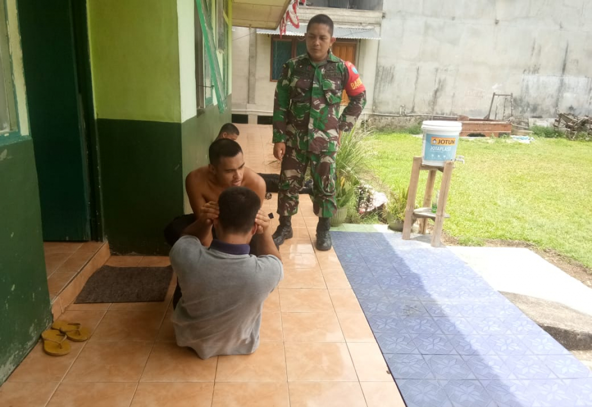 Pembinaan Calon Prajurit TNI AD Dilakukan oleh Koramil Sengah Temila