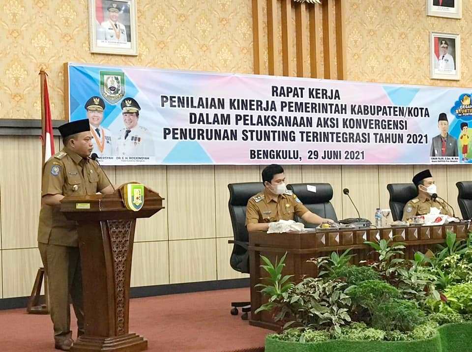 Bupati Erwin Presentasikan Konvergensi Penurunan Stunting di Seluma Tahun 2021