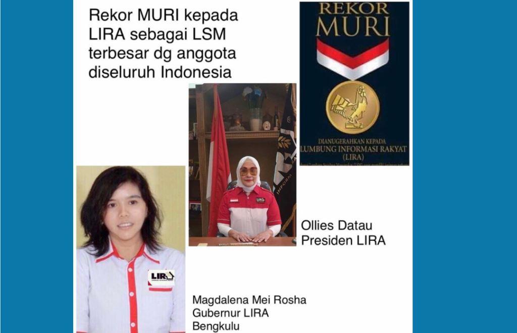 Rekor MURI LSM LIRA Dicatut, Aurego Jaya Sampaikan Kecaman