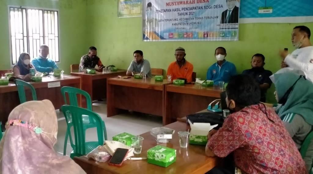 Menuju Era Digital, Desa Teruntong Mukomuko Tetapkan Data SDGs