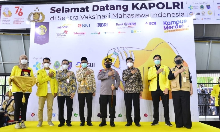 Tinjau SVMI di UI, Kapolri: Hilangkan Perbedaan Bersatu Lawan Covid-19