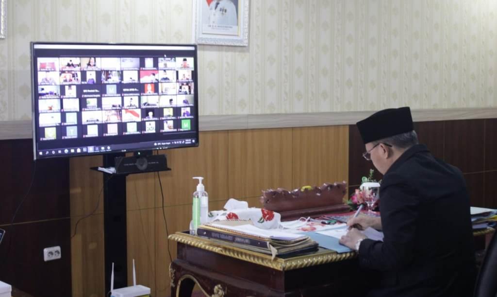 KUA-PPAS APBD-P Provinsi Bengkulu Tahun 2021 Ditandatangani Secara Virtual
