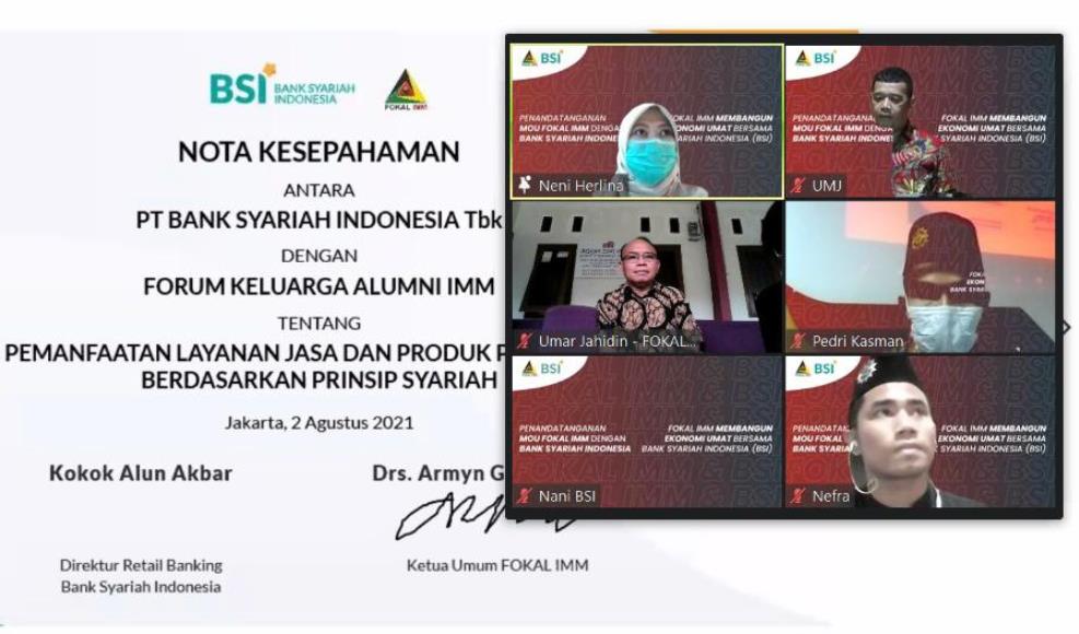 Bangun Ekonomi Umat, Fokal IMM MoU dengan Bank Syariah Indonesia