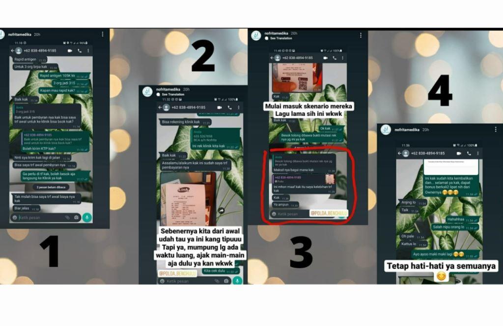 Hati-hati! Modus Nipu Kelebihan Bayar Marak, Warga Bengkulu Nyaris Jadi Korban