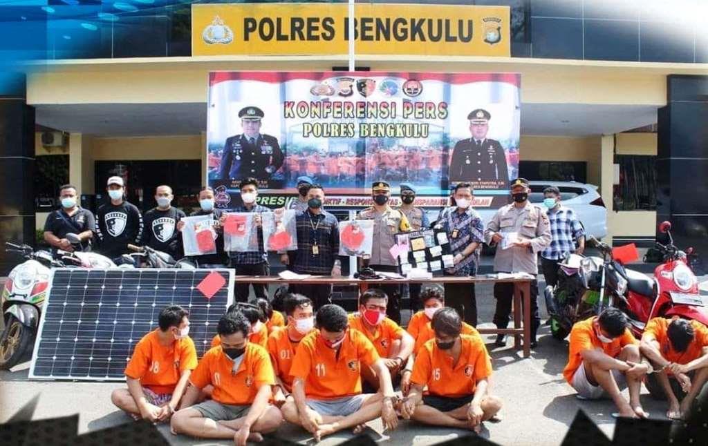 Polres Bengkulu Ungkap 10 Kasus Kejahatan dalam Dua Pekan