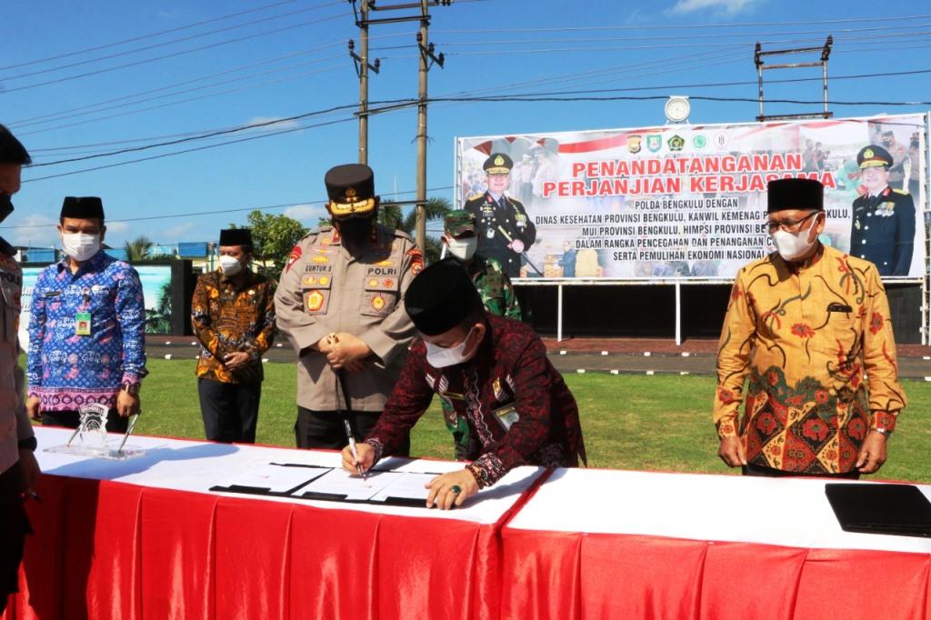 Polda Bengkulu dan 4 Instansi Jalin Kerja Sama Percepat Penyehatan Masyarakat