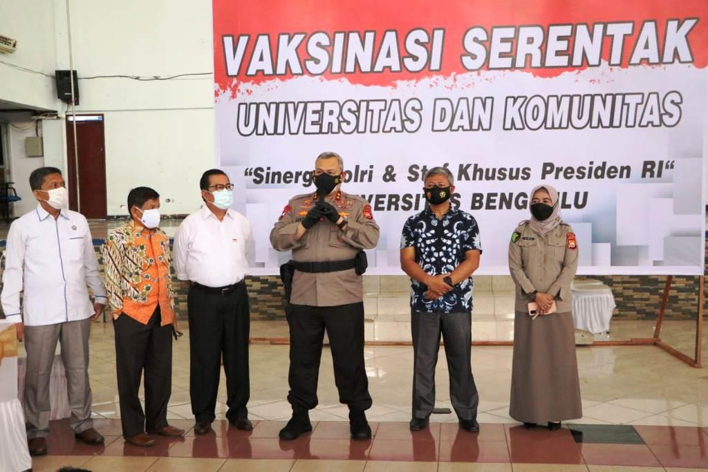 Kapolda Bengkulu Apresiasi Animo Peserta Vaksinasi Covid-19