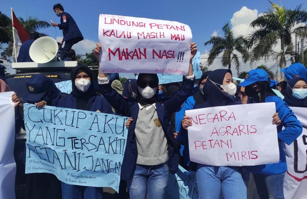Tuntut Janji Politik, Demo Hari Tani Nasional di Bengkulu Digelar di Kantor Gubernur