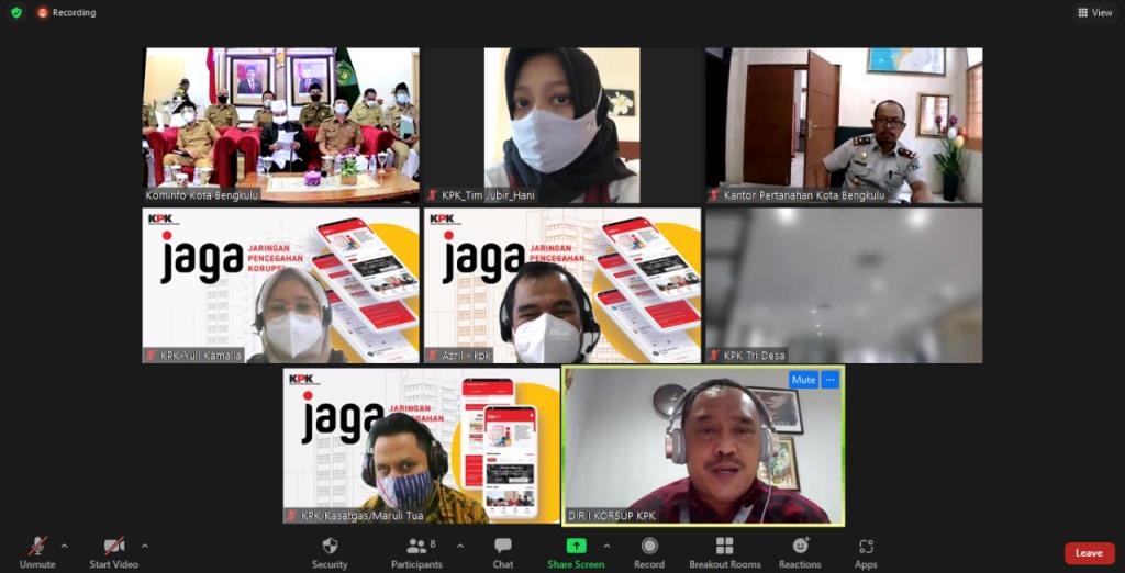 Pemkot Bengkulu dan KPK Gelar Rapat Koordinasi, Bahas Aset dan Pajak