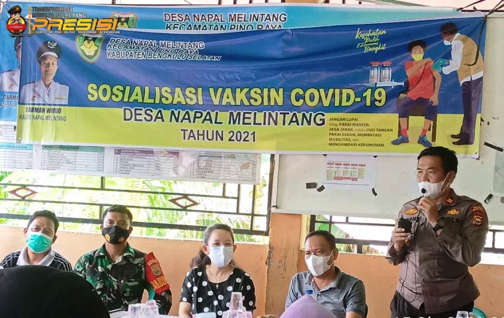 Polsek Pino Raya Bersama Satgas Terus Gencarkan Sosialisasi Vaksinasi