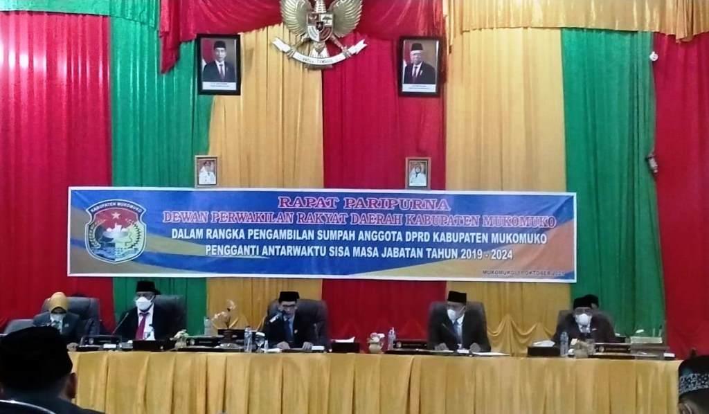 DPRD Mukomuko Gelar Paripurna PAW, Tabrani Gantikan Almarhum Busril