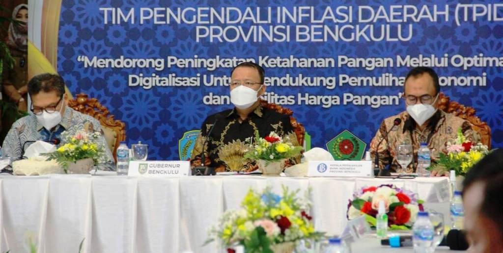 Pemprov Bengkulu Gelar Rakor TPID untuk Tekan Laju Inflasi di Masa Pandemi