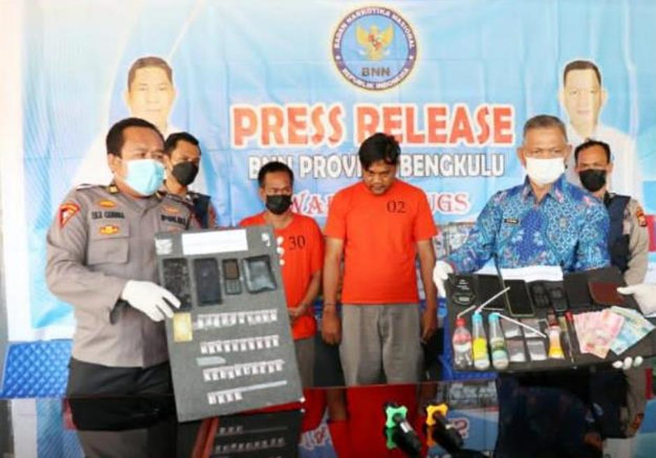 Bekuk Pengedar dan Bandar, BNNP Bengkulu Sita 38 Paket Sabu
