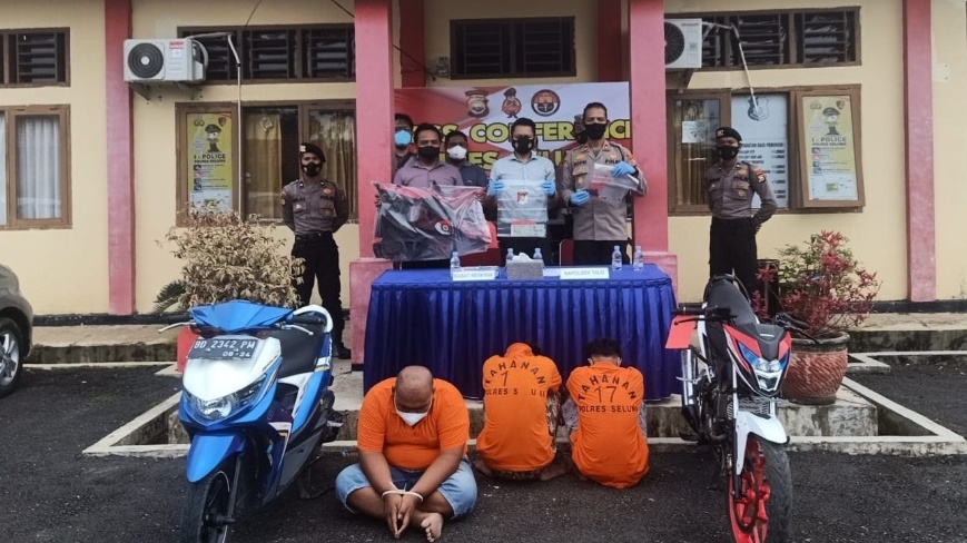 Tiga Tersangka Curanmor Belasan TKP Dibekuk