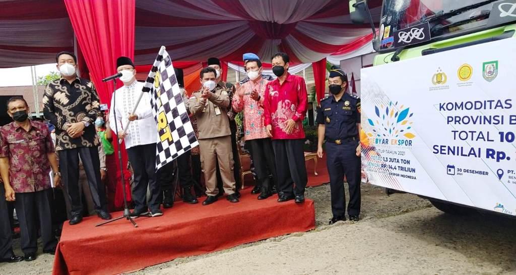 Gebyar Ekspor 2021, Gubernur Bengkulu Lepas Karet Olahan ke Afrika Selatan