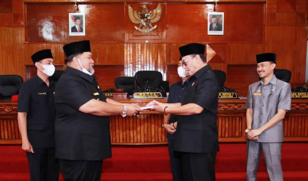 DPRD BS Gelar Paripurna Penyampaian Nota Pengantar LKPJ Bupati 2021