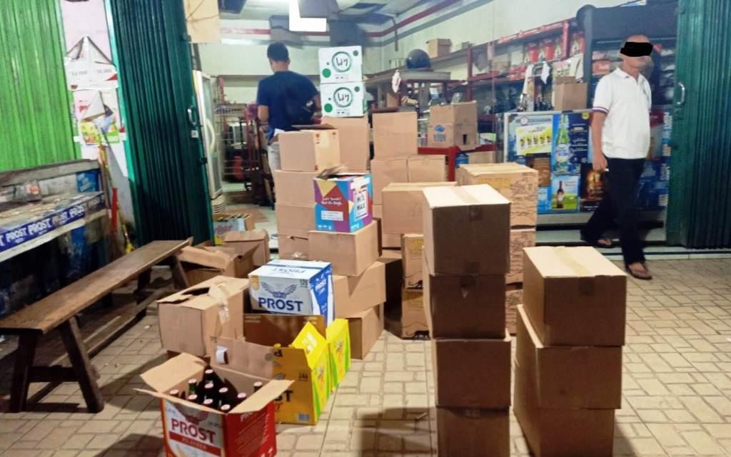 Ribuan Botol Miras Disita Polres Bengkulu Pada Ops Pekat