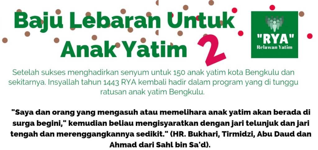 RYA Kembali Ajak Masyarakat Donasi Baju Lebaran untuk Anak Yatim