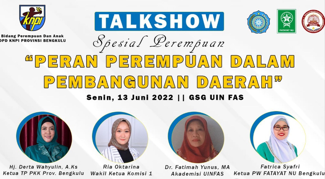 Senin Besok, Talk Show Spesial Perempuan Hadir di UINFAS Bengkulu