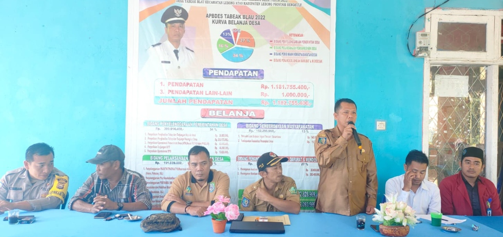 Pemdes Tabeak Blau Laksanakan Monev Kegiatan Desa Tahun 2022