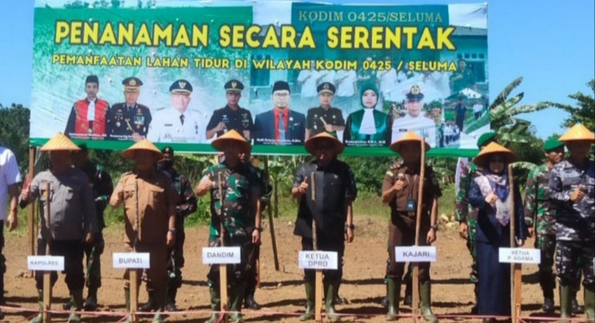 Kodim 0425 Launching Tanam Serentak Dukung Ketahanan Pangan
