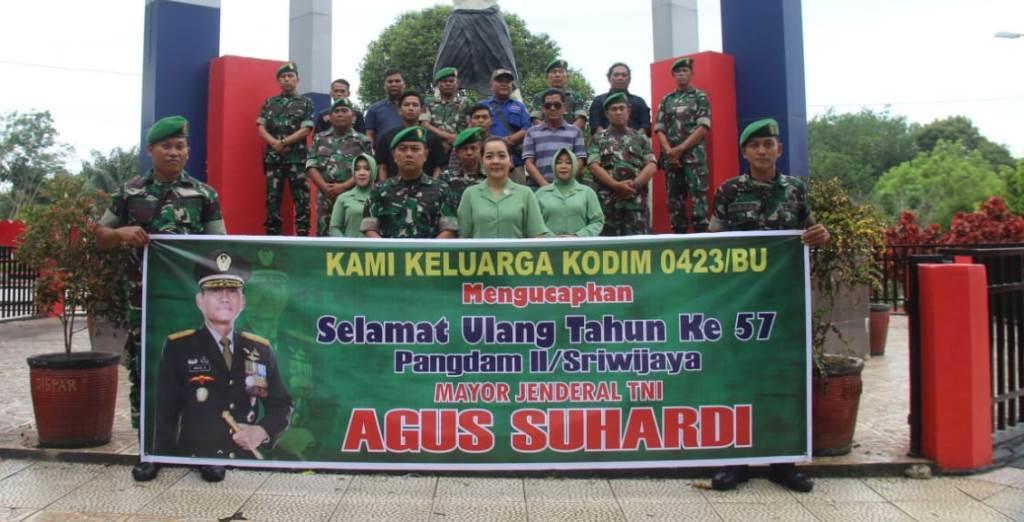 Libatkan Insan Pers, Dandim 0423 BU Ucapkan Selamat HUT ke Pangdam Sriwijaya