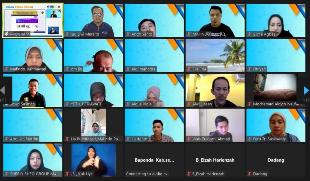 Kelas Kebal Hoaks Mafindo Diikuti 200 lebih Anak Muda Bengkulu