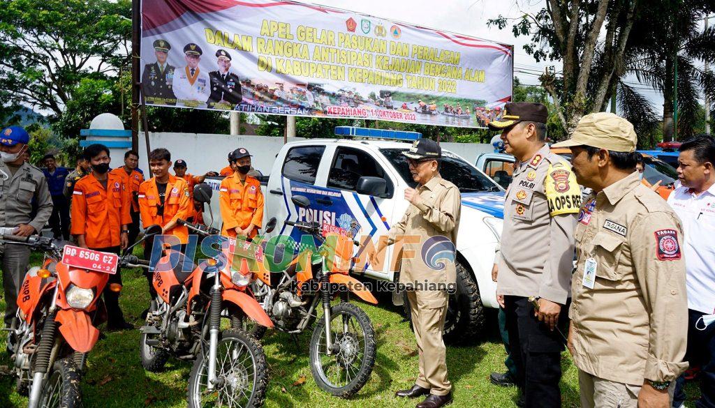 Siaga Bencana, Bupati Hidayat Pimpin Apel Gelar Pasukan