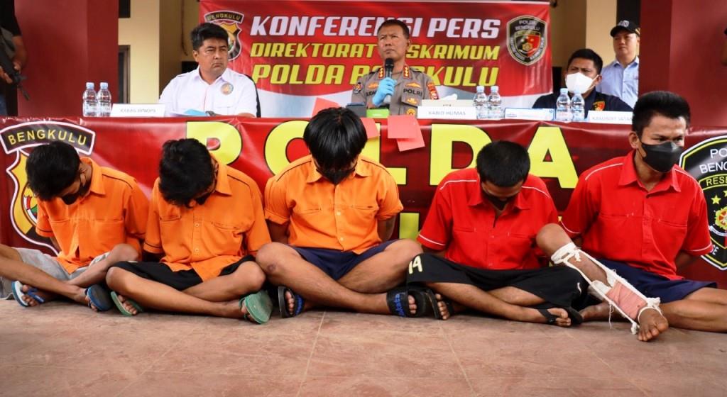 Polda Bengkulu Ringkus Lima Tersangka Pencurian dalam Ops Musang