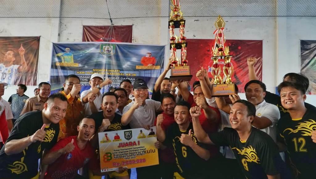 Pemprov Bengkulu Gelar Pertandingan Futsal Peringati Haornas, Diknas Juara
