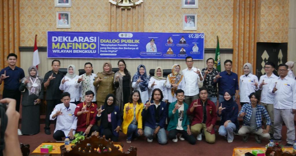 Deklarasi Mafindo Bengkulu Sonsong Pemilih Pemula Berdaya di Dunia Digital