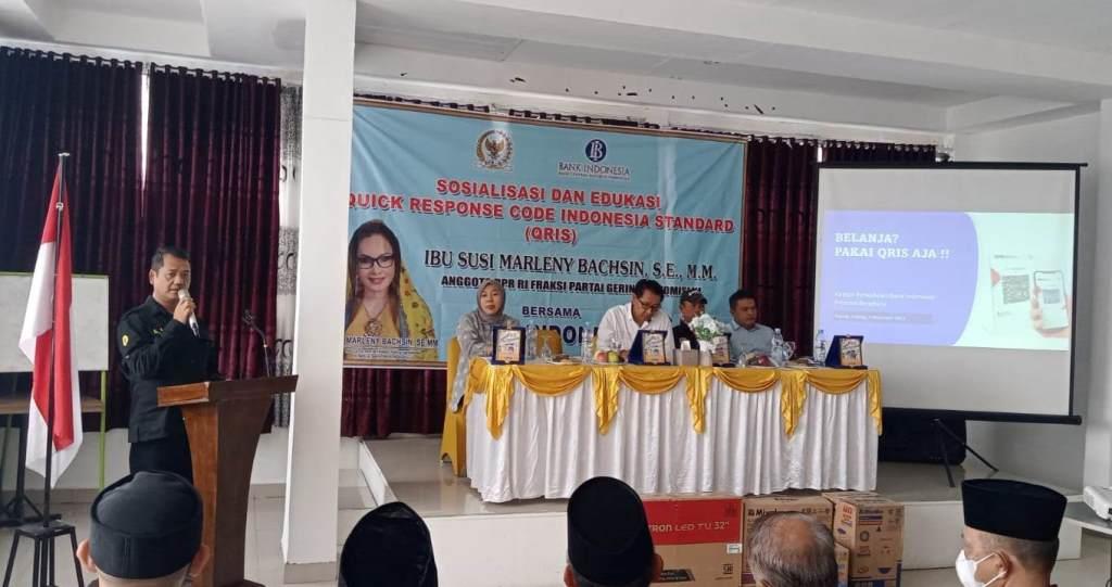 Susi Marleny Bachsin Bersama Bank Indonesia Sosialisasikan QRIS di Rejang Lebong