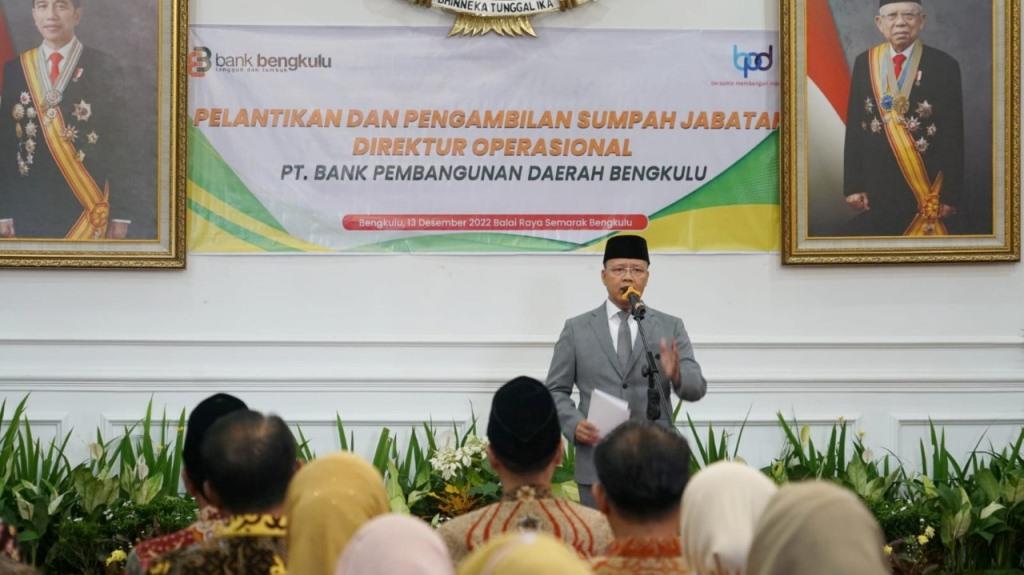 Gubernur Rohidin Minta Bank Bengkulu Gencarkan Penyaluran KUR