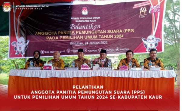 KPU Kaur Lantik 585 Anggota PPS Tingkat Desa