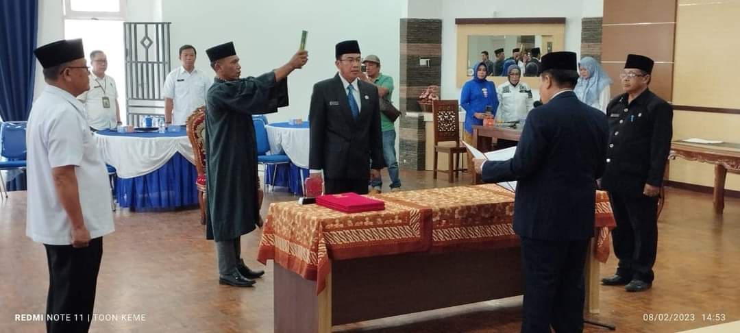 Wabup Lebong Fahrurrozi Lantik Kadis Dukcapil