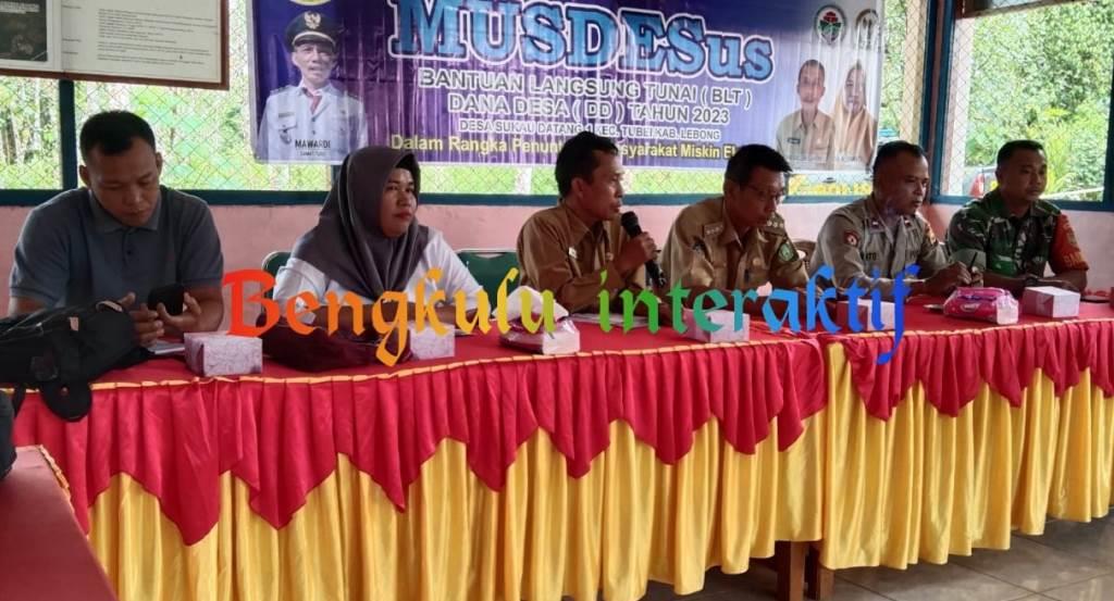 Musyawarah Desa Sukau Datang Tetapkan 21 KPM Penerima BLT DD Tahun 2023