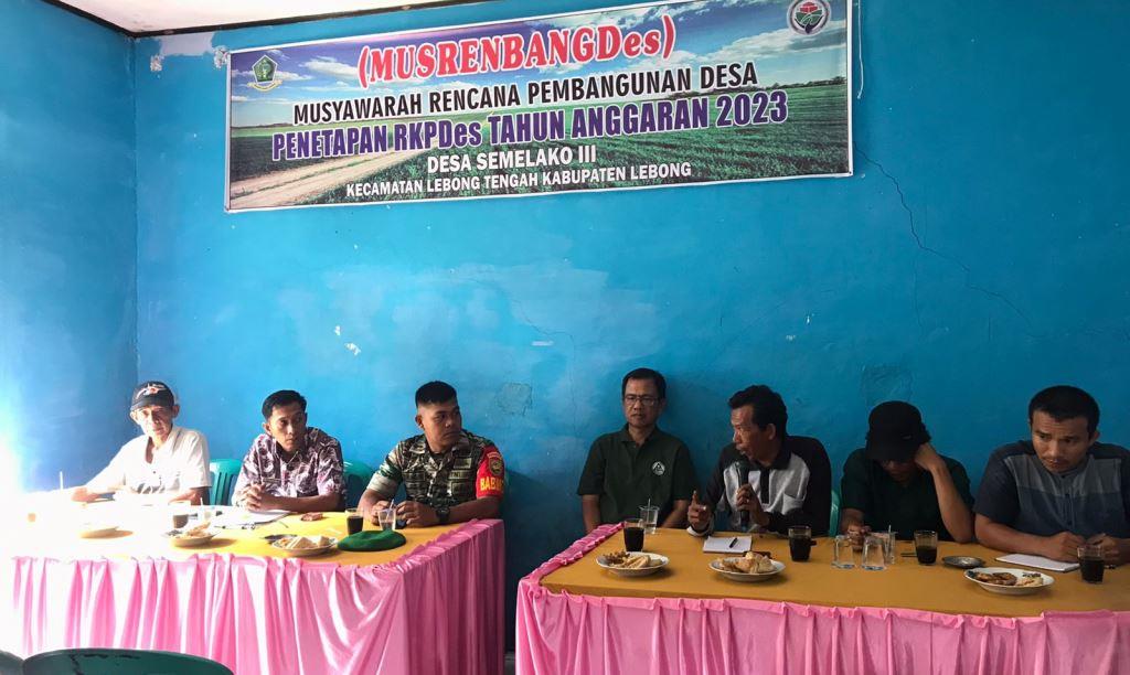 Pemdes Semelako III Gelar Musrembang RKP Desa Tahun 2023