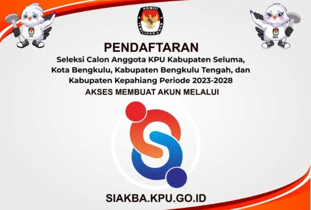 Catat! Ini Syarat Calon Komisioner KPU Kota Bengkulu, Seluma, Benteng, dan Kepahiang