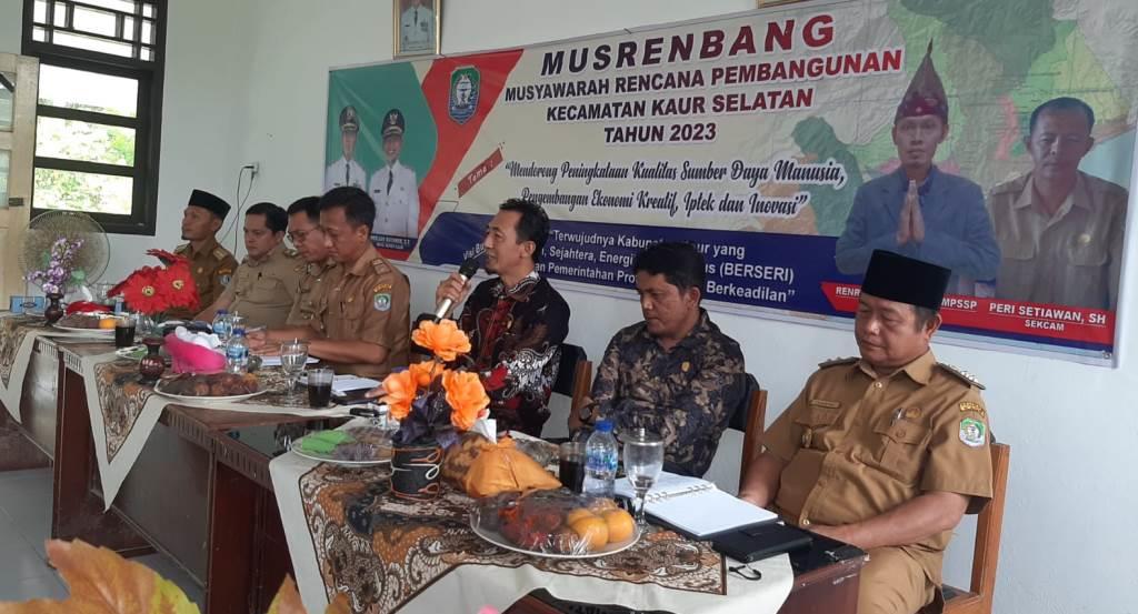 Hadiri Musrembang Kaur Selatan, Dewan Kaur Tampung Langsung Aspirasi Masyarakat