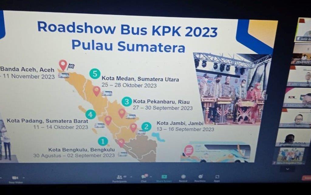 Pemprov Bengkulu Siap Sambut Roadshow Bus KPK