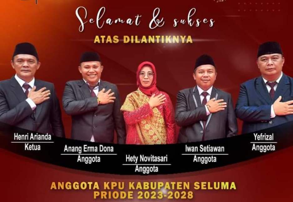 Ini Struktur Lengkap KPU Seluma, Henri Arianda Jabat Ketua